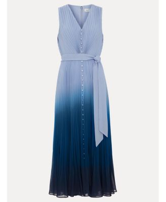 Women's Mira Pleated V-Neck Midi Dress