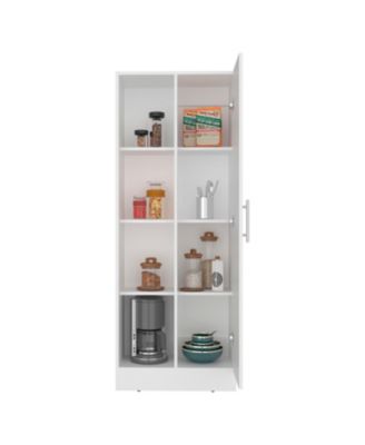 Phantom Kitchen Pantry Cabinet with 3 Closed and 3 Open Compartments for Storage