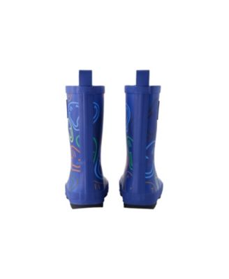 Little Boys Rain Boots in Rubber Smiley Print - Toddler|Child