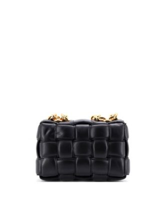 Cassette Chain Crossbody Bag Padded Maxi Intrecciato Leather