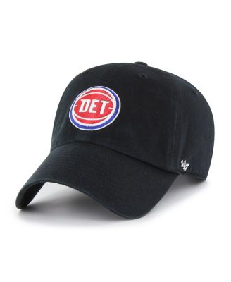 Men's Black Detroit Pistons Core Logo Clean Up Adjustable Hat