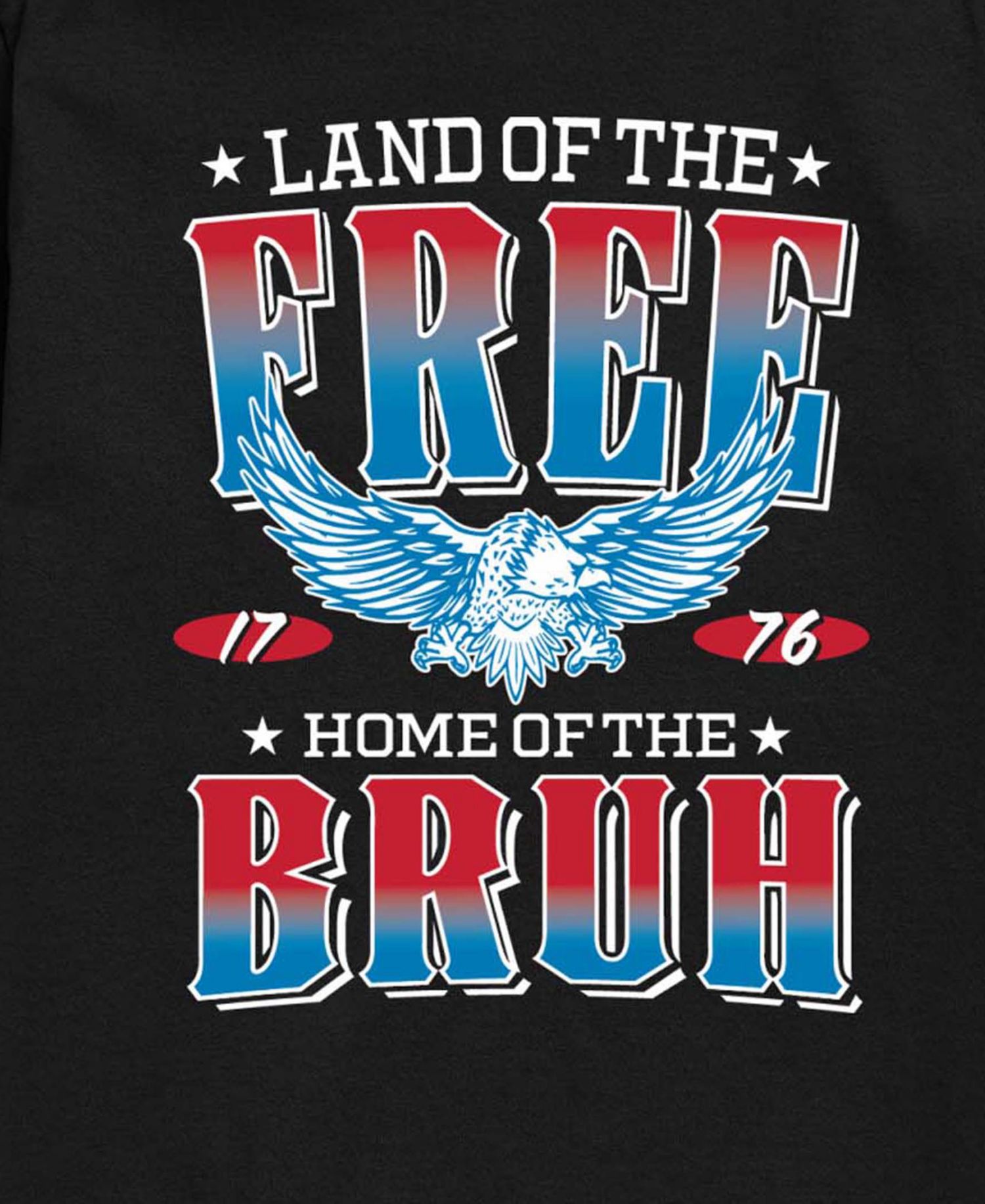 Boys' 8-20 Land Of The Free Home Of The Bruh Short-Sleeve Graphic T-Shirt