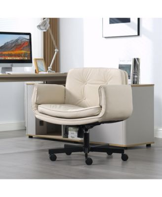 Modern Swivel Gaming Chair PU Lounge Desk Chair with Wide Seat, Swivel Office Chairs
