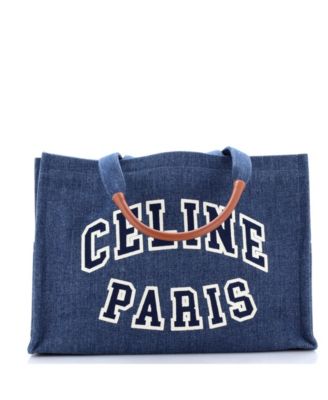 Large Cabas Thais Tote Denim with Applique
