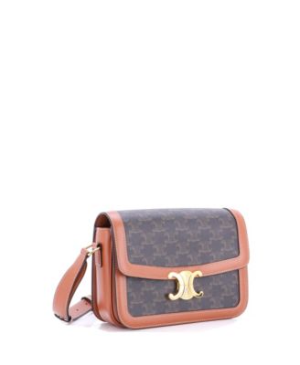 Medium Triomphe Shoulder Bag Triomphe Coated Canvas