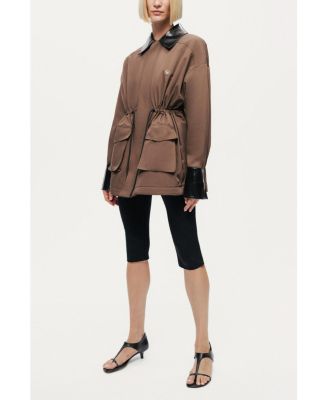Women's Contrast Collar Utility Jacket