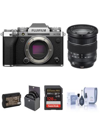 X-T5 Mirrorless Camera with XF 16-80mm f/4.0 R OIS WR Lens, 128GB SD Card, Extra Battery, 72mm Filter Kit, Cleaning Kit