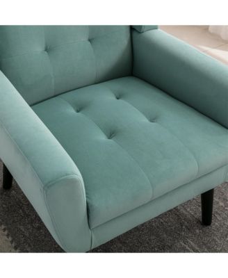 Modern Soft Velvet Accent Chair Dining Chair Bedroom Chair With Legs