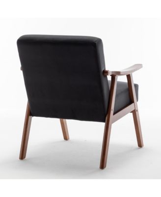 Modern Accent Chair, Living Room Chair with Solid Wood Frame, Lounge Wingback Chair