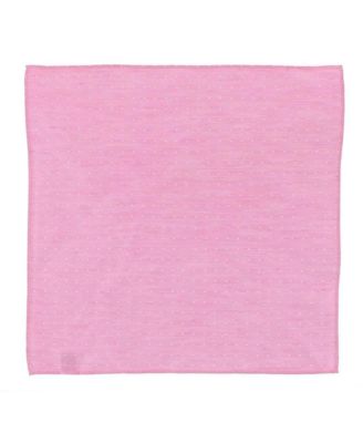 Men's Churchill Chambray 12-Inch Polka Dot Linen Blend Pocket Square