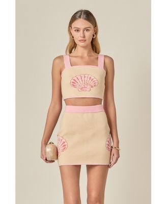 Women's Sea Shell Sleeveless Knit Top