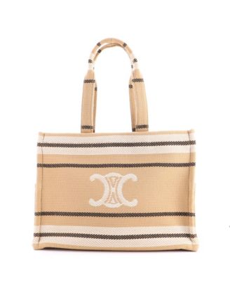 Large Cabas Thais Tote Triomphe Striped Jacquard Textile