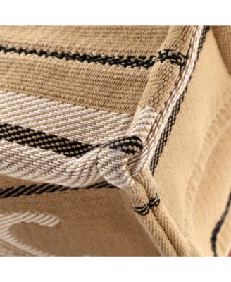 Small Cabas Thais Tote Striped Jacquard Textile
