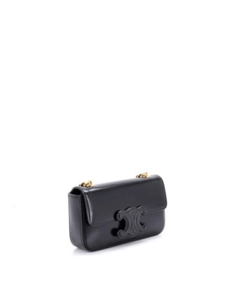 Small Triomphe Chain Shoulder Bag Leather