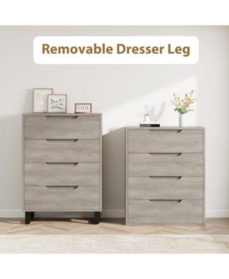 4 Dresser for Bedroom, 41.5" Tall Dresser, Freestanding Vertical Drawer Cabinet with Storage, Wooden Closet Storage Chest