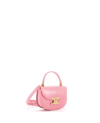 Mini Triomphe Besace Clea Top Handle Flap Bag Leather