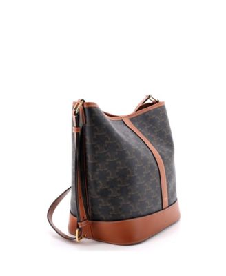 Medium Bucket Bag Triomphe Coated Canvas