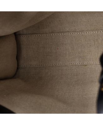 Small Vertical Cabas Tote Canvas with Leather