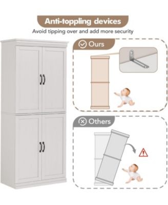 Pantry Cabinet, Freestanding Kitchen Pantry Storage Cabinet,70 in Cupboard, Tall Storage Cabinet with Doors and Adjustable Shelves