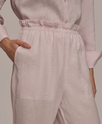 Women's High-Rise Relaxed Linen Pants