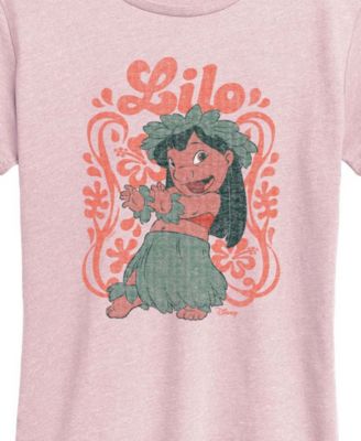 Plus Size Lilo Stitch Lilo Floral Frame Graphic T-Shirt