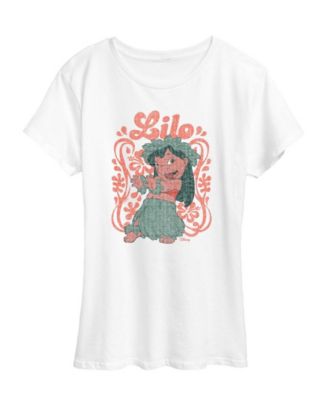 Plus Size Lilo Stitch Lilo Floral Frame Graphic T-Shirt
