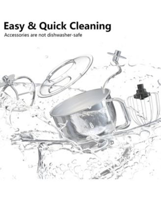 5.3 Qt Digital Display Stand Mixer 8 Speed with Egg Whisk, Dough Hook & Flat Beater