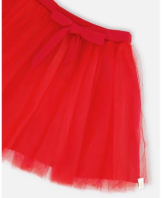 Little Girls Mesh and Eyelet Skirt