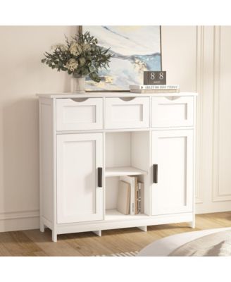 Storage Cabinets, Wooden Floor Cabinet, with Drawers and Shelves Storage Cabinets, Accent