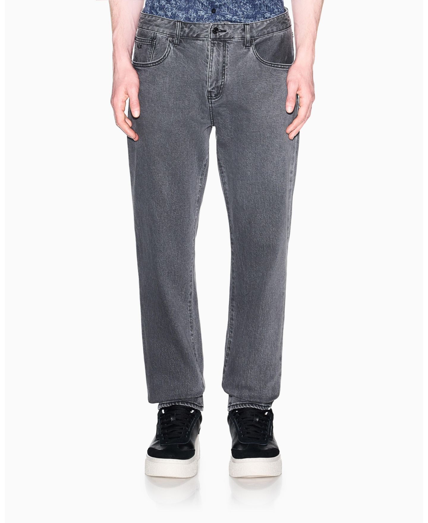 Мужские джинсы A|X Armani Exchange J13 Comfort Slim Stretch Cotton Denim, цвет: Средний серый джинсовый — фото 2