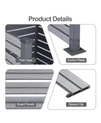 Patio Privacy Screen 49''W x 50''H Air Conditioner Fence, 2 Panels Trash Can and Pool Equipment Enclosure, Decorative AC Unit Fence for Garden