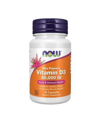 Max Potency Vitamin D3,50,000 IU,15 Veg Caps