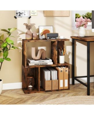 3 Tier Small Space Bookshelf with Display Shelf Organizer