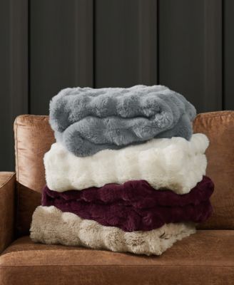 Bubble Rabbit Faux Fur Throw, 50" x 70"