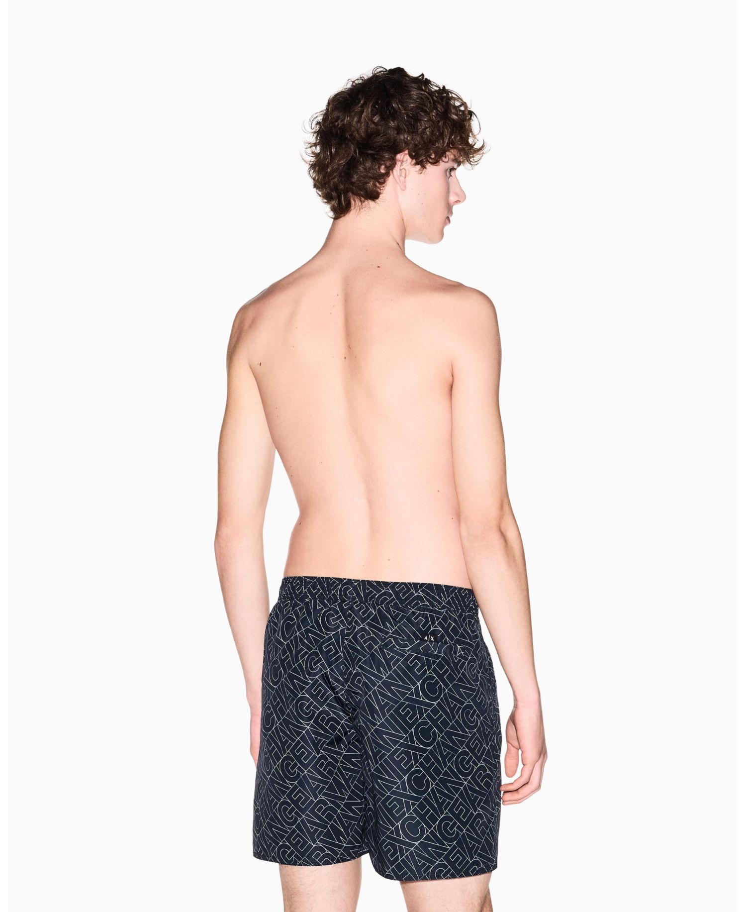 Men's Logo Print Swim Trunk