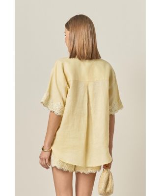 Women's Linen Lace Shirt