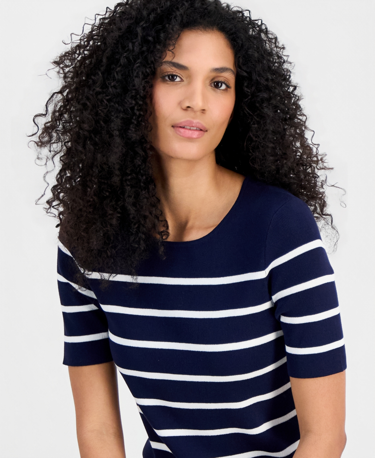 Tahari Asl Women's Striped Sweater T-Shirt