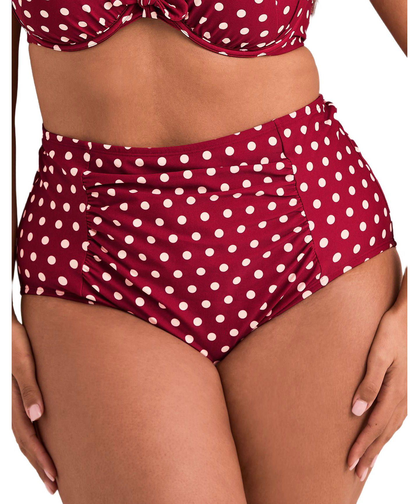 Низ бикини Swimwear, высокая посадка — Adore Me, цвет: Красный — фото 1