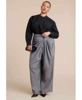 Women's Draped Pleat Detail Trouser