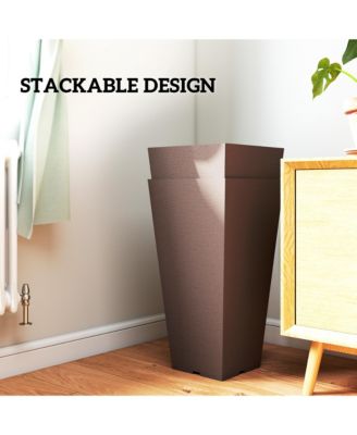 23" Tall Planters, Set of 2 Tape Outdoor Planters,