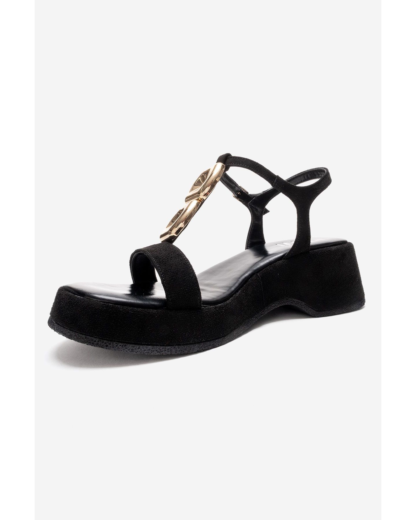 Женские сандалии Prologue Shoes Shoes Matt Platform, цвет: Чёрный замшевый — фото 5