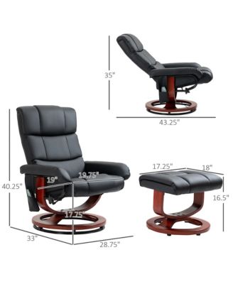 Massage Recliner Chair with Ottoman and Remote Control