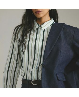 Plus Size Stretch Poplin Shirt Classic Fit