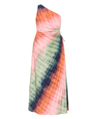 Women's Aliza Sunset Ombre Print Pleat Maxi Dress