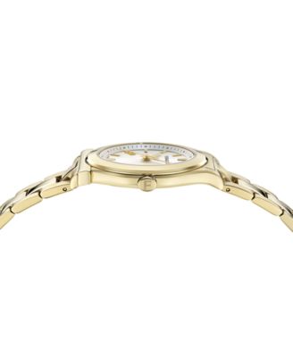 Women's Gold Stainless Steel Bracelet Watch, 33mm