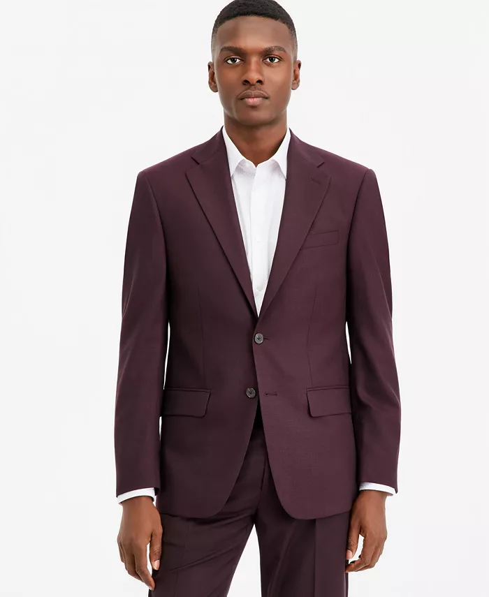 Men's Slim-Fit Wool-Blend Suit Jacket - thumbnail 5