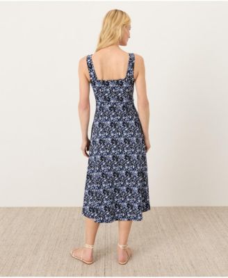 Women's Organic Cotton Fit & Flare Square Neck Dress