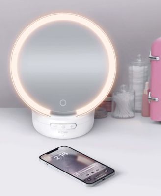 iCVBT9 Lighted Travel Makeup Mirror With Bluetooth Speaker