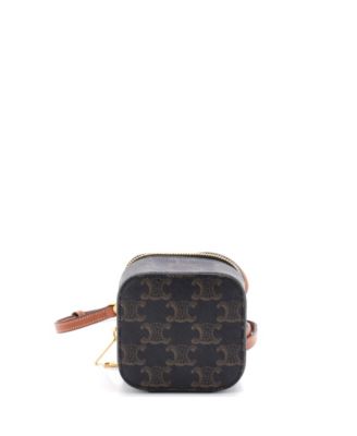 Mini Top Handle Square Vanity Case Triomphe Coated Canvas