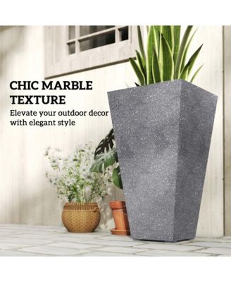 28" Tall Planters, Set of 3 Tape Outdoor Planters,